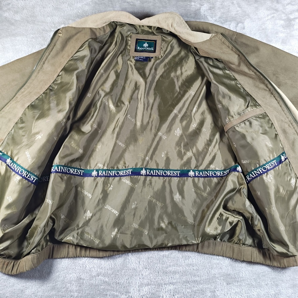 Rainforest Jacket Mens Large Green Field Utility Chore Full Zip Outdoor Workwear - Picture 3 of 14